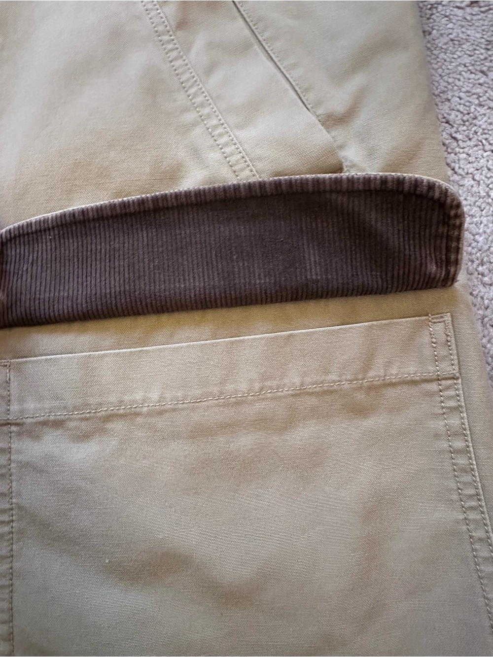 LL Bean Adirondack Barn Coat Chore Flannel Lined Corduroy Collar Women’s Medium - Picture 10 of 15